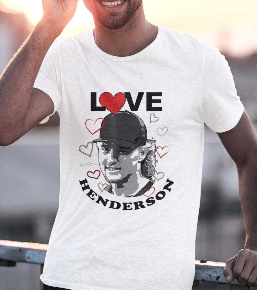 Love Gunnar Henderson Baltimore Orioles Baseball Heart T-Shirt