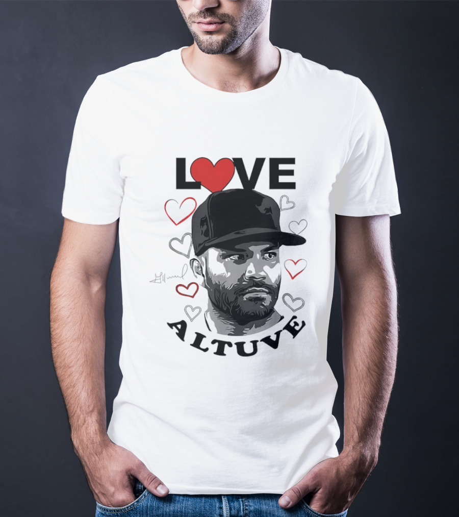 Love Altuve Houston Baseball Heart T-Shirt