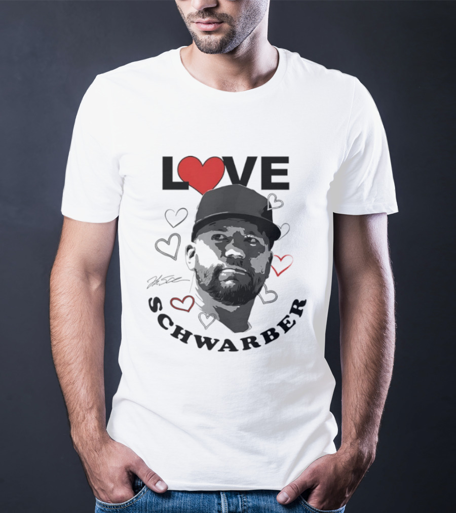 Love Kyle Schwarber Philadelphia Baseball Heart T-Shirt