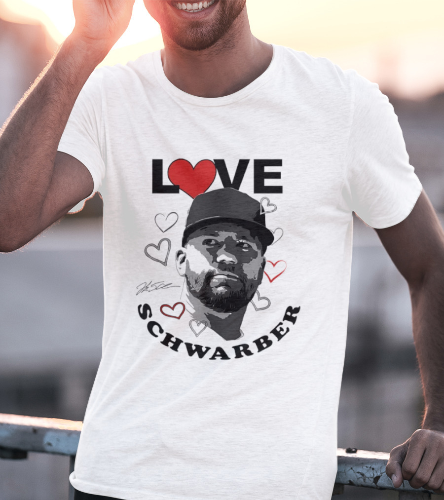 Love Kyle Schwarber Philadelphia Baseball Heart T-Shirt