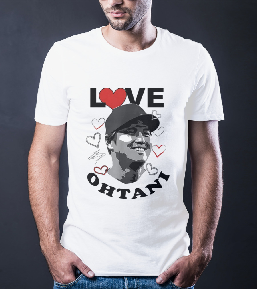 Love Shohei Ohtani Baseball Heart Los Angeles T-Shirt
