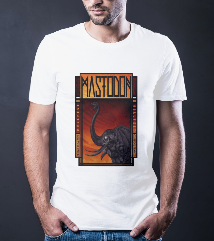 Mastodon Hellfest Clisson France June 19 2026 Dragon T-Shirt