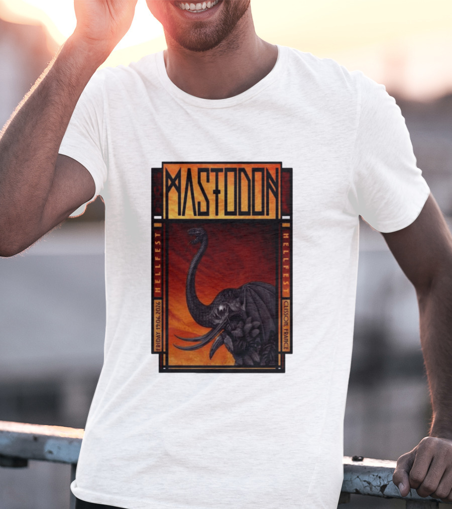 Mastodon Hellfest Clisson France June 19 2026 Dragon T-Shirt