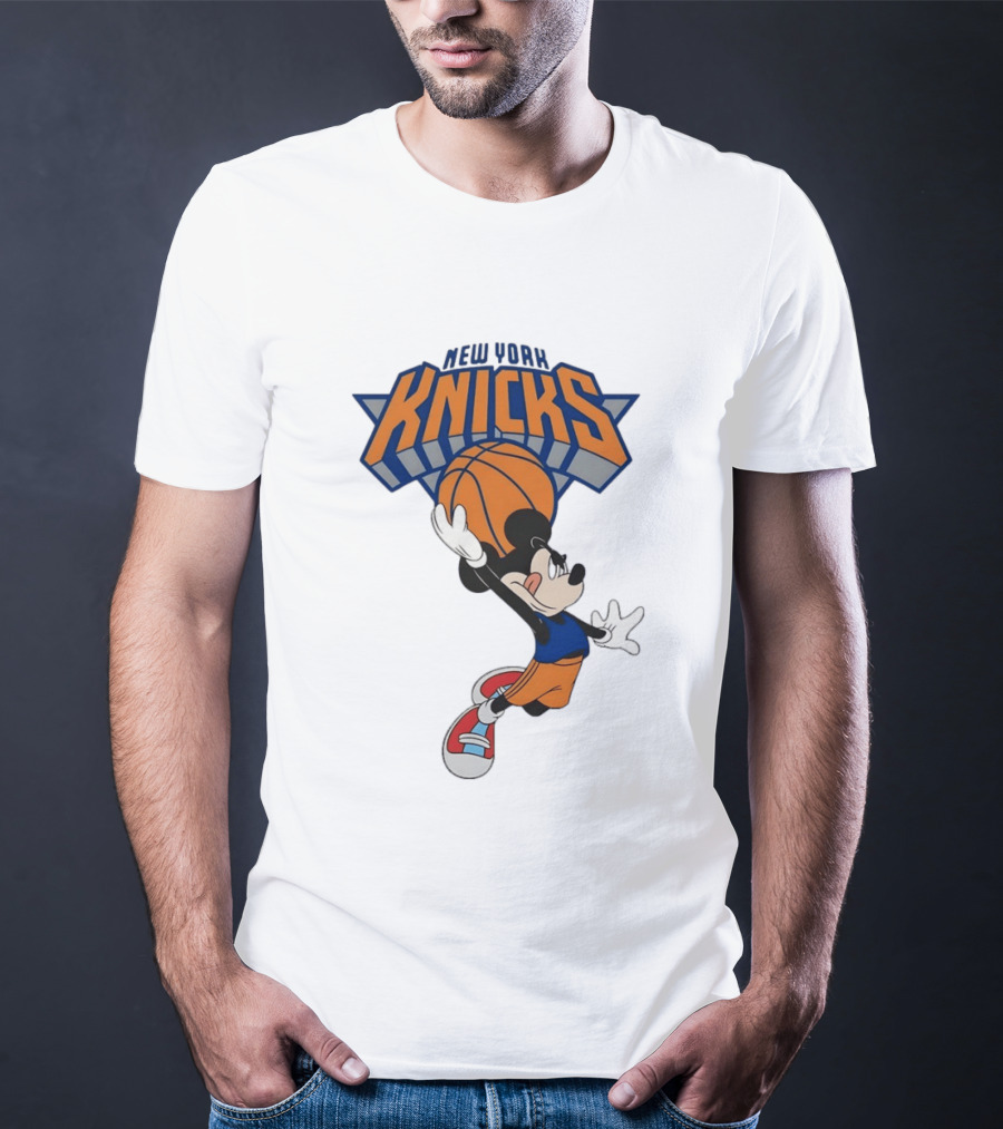 Mickey Mouse NBA New York Knicks Basketball Player Disney T-Shirt
