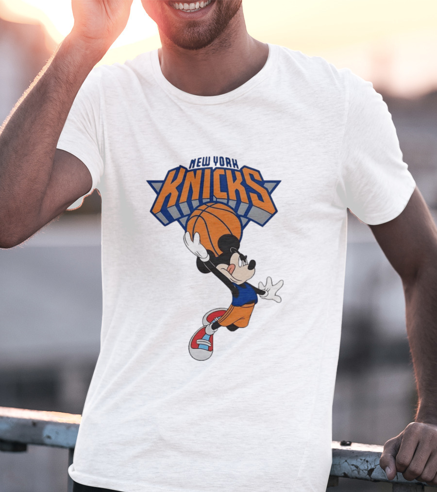 Mickey Mouse NBA New York Knicks Basketball Player Disney T-Shirt