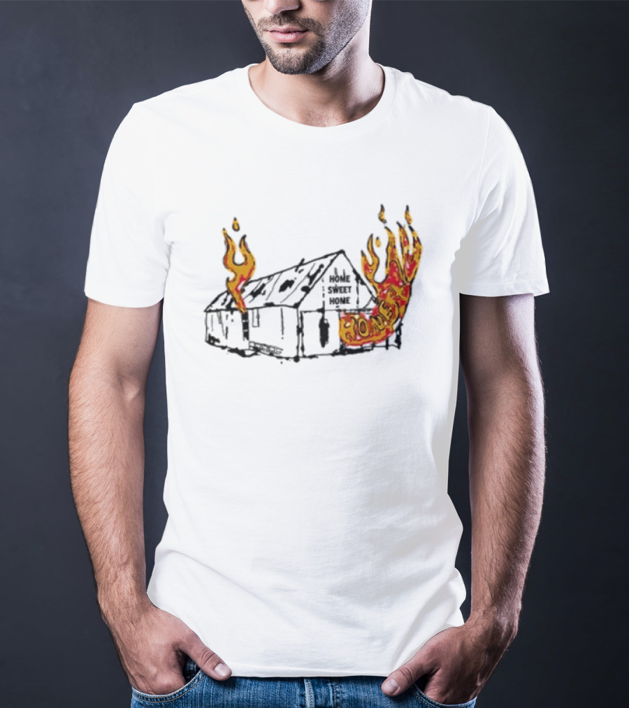 Honestav Music Home Sweet Home House On Fire T-Shirt