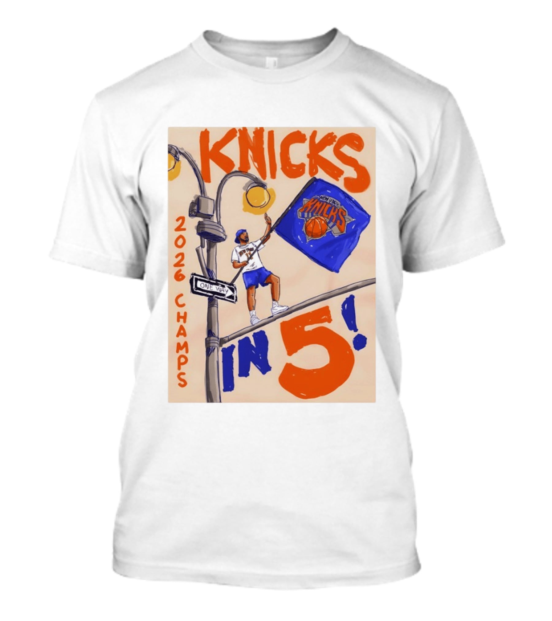 Jalen Brunson New York Knicks 2026 Champs Knicks In 5 Basketball Team T-Shirt