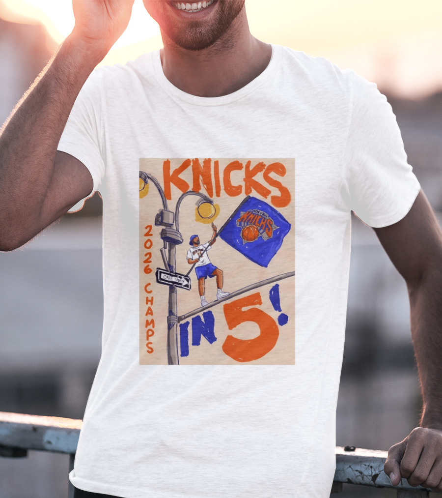 Jalen Brunson New York Knicks 2026 Champs Knicks In 5 Basketball Team T-Shirt