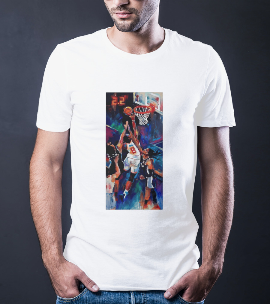 OG Anunoby Tip In 2.2 New York Knicks NBA Basketball Player Action T-Shirt