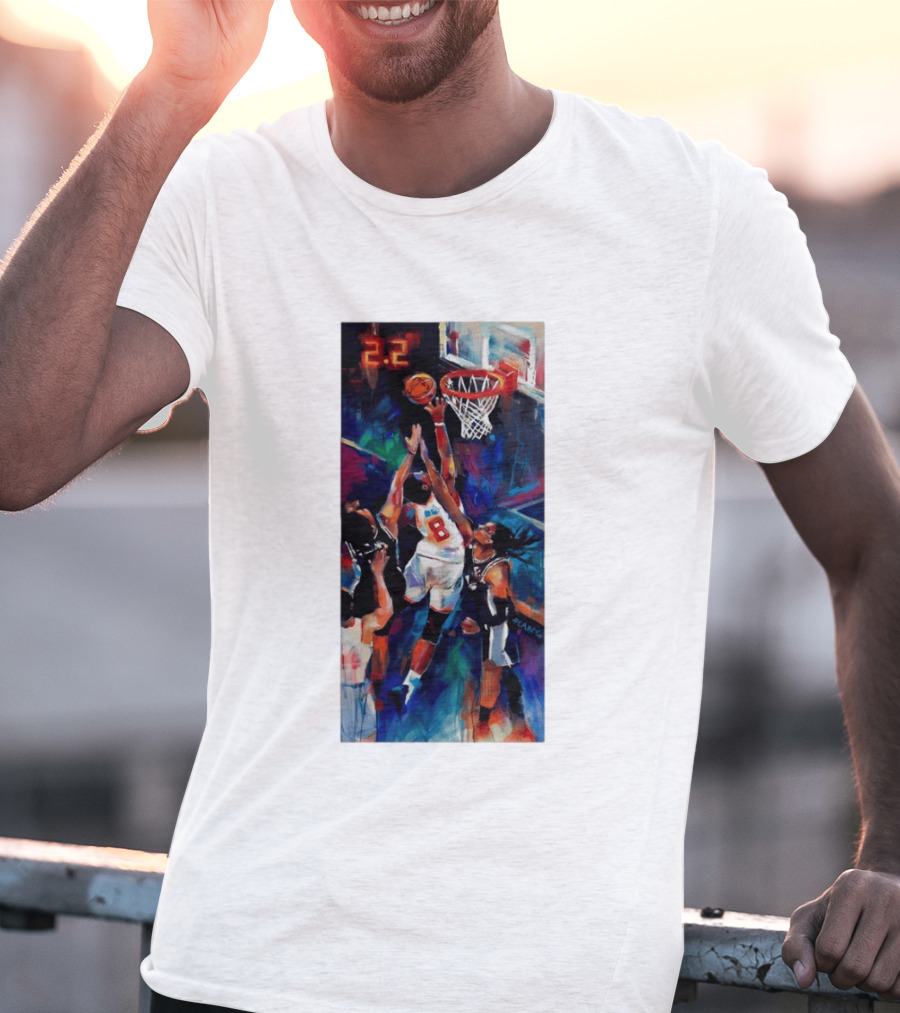 OG Anunoby Tip In 2.2 New York Knicks NBA Basketball Player Action T-Shirt