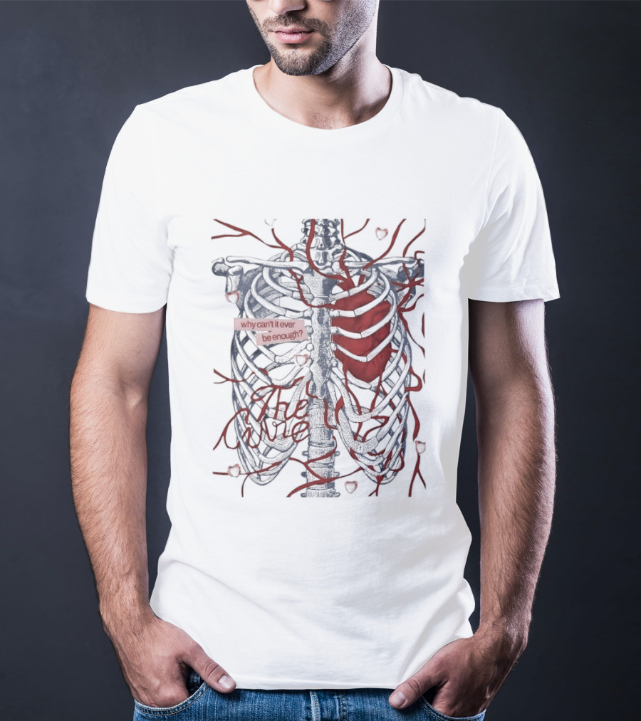 Olivia Rodrigo The Cure Why Can't I Ever Be Enough Skeleton Ribs Heart T-Shirt
