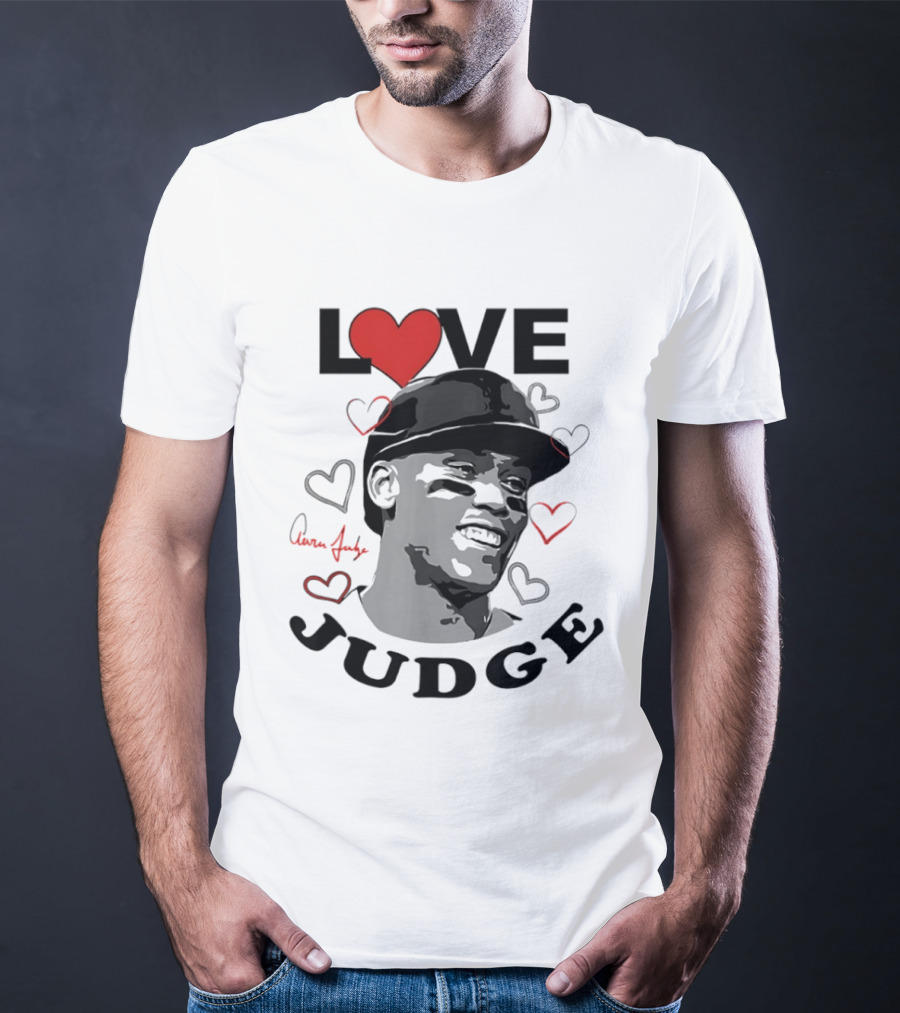 Love Aaron Judge New York Yankees Heart T-Shirt