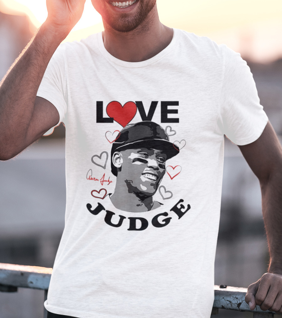Love Aaron Judge New York Yankees Heart T-Shirt