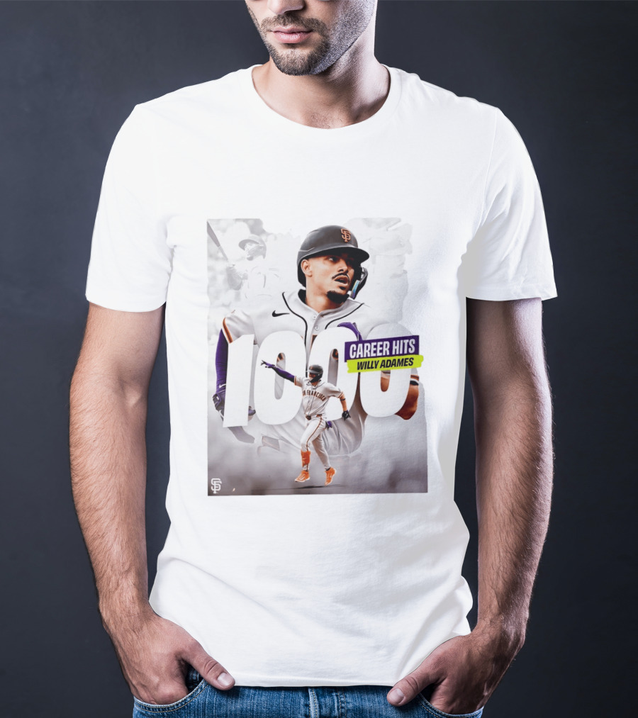 Willy Adames 1000 Career Hits San Francisco T-Shirt