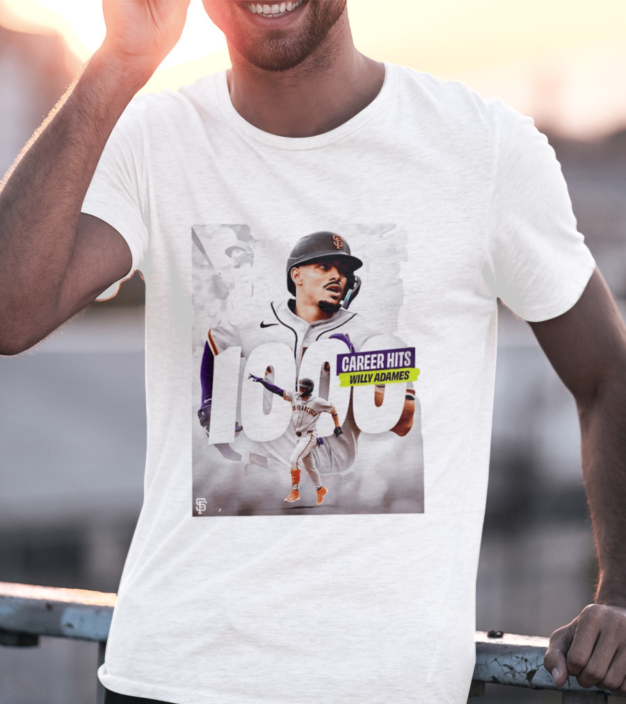 Willy Adames 1000 Career Hits San Francisco T-Shirt