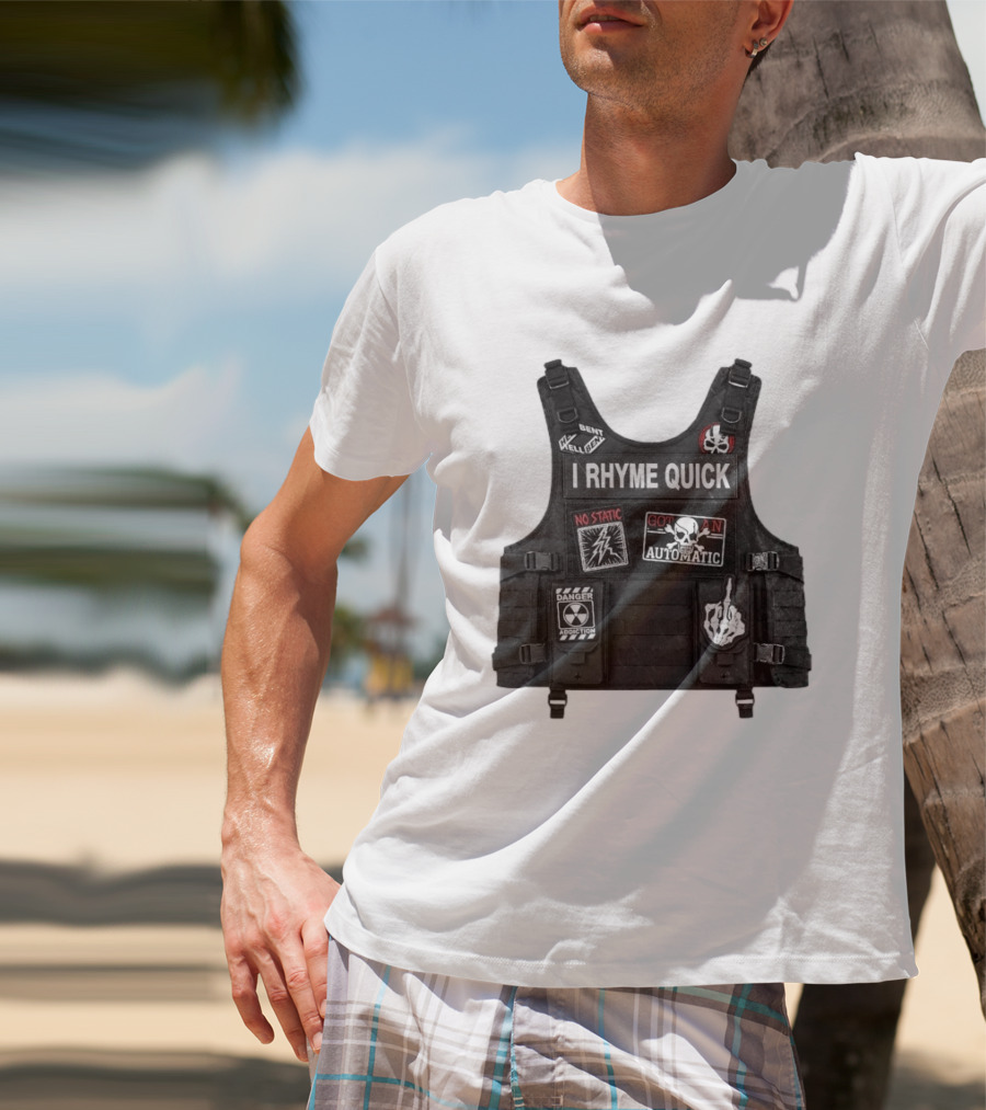 Hellbent Records I Rhyme Quick No Static Got An Automatic Danger Addiction T-Shirt