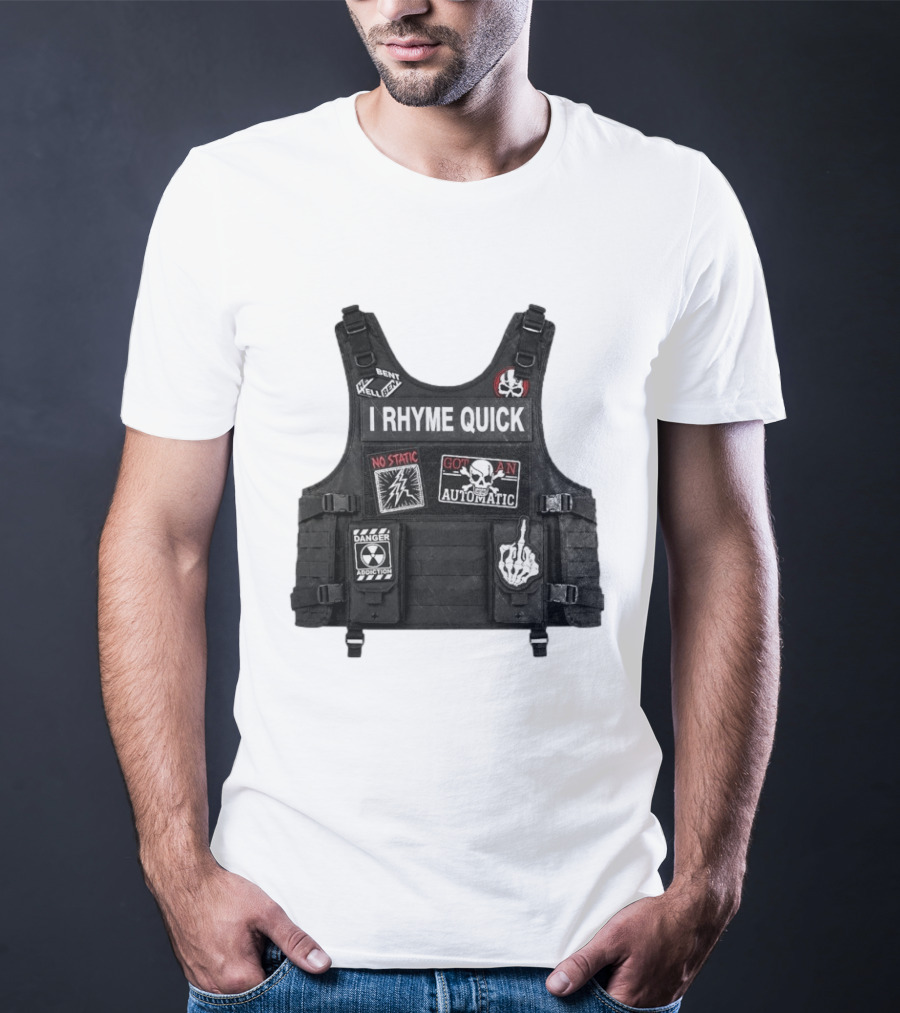 Hellbent Records I Rhyme Quick No Static Got An Automatic Danger Addiction T-Shirt
