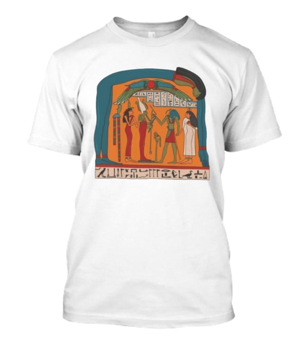 Panel Of Tabakenkhonsu Egyptian Hieroglyphs And Deities T-Shirt