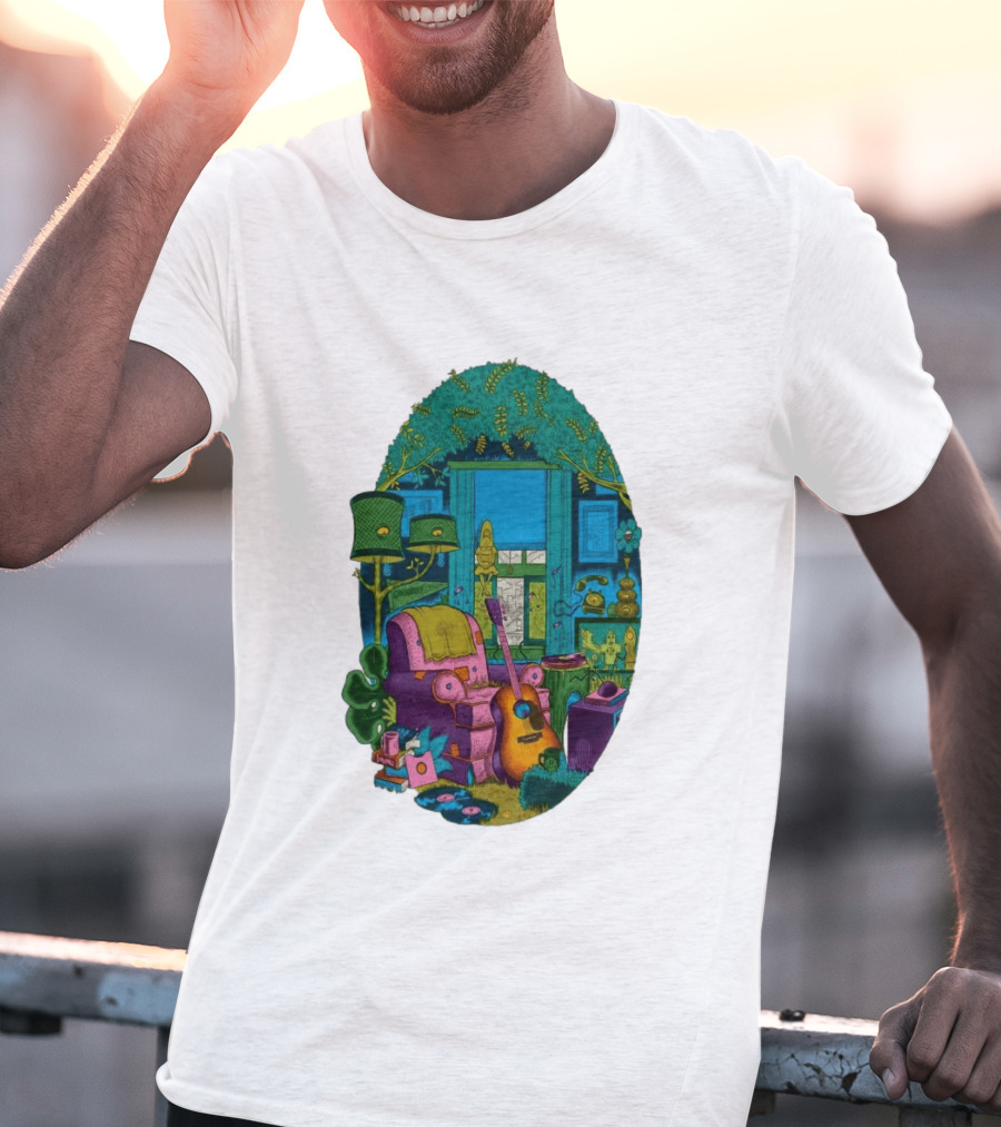 Trey Anastasio June 20 2026 Kleinhans Music Hall Buffalo NY Concert Acoustic Guitar Retro Living Room Aesthetic T-Shirt