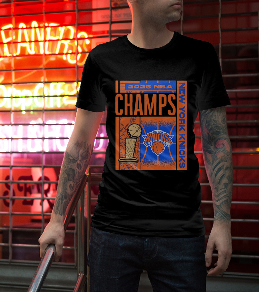 2026 NBA Champs New York Knicks Basketball Trophy T-Shirt