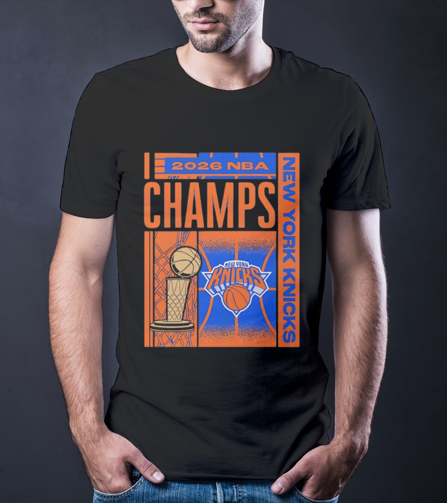 2026 NBA Champs New York Knicks Basketball Trophy T-Shirt