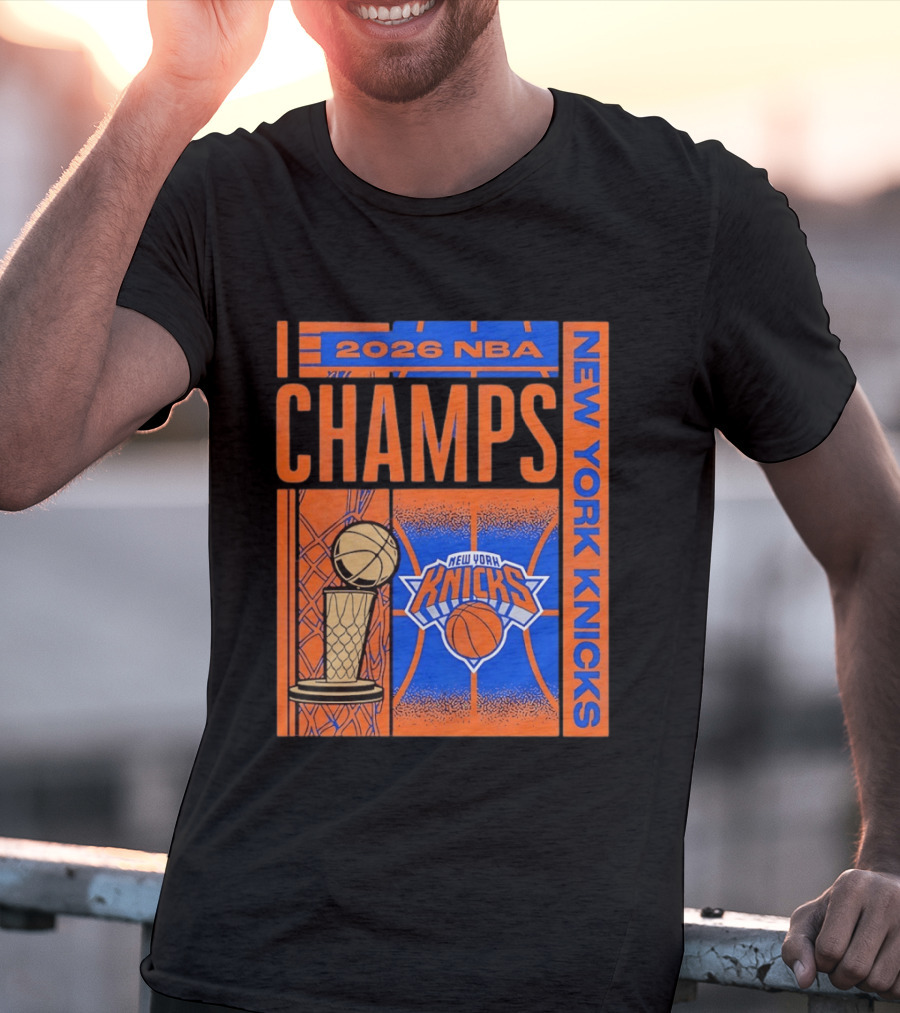 2026 NBA Champs New York Knicks Basketball Trophy T-Shirt