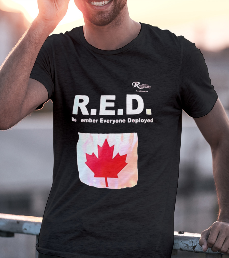 R.E.D. Remember Everyone Deployed Canadian Maple Leaf T-Shirt