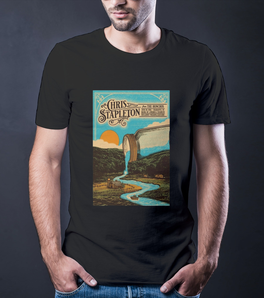 Chris Stapleton Feat. The Honchos June 20 2026 Charlotte NC Bank Of America Stadium Lainey Wilson T-Shirt