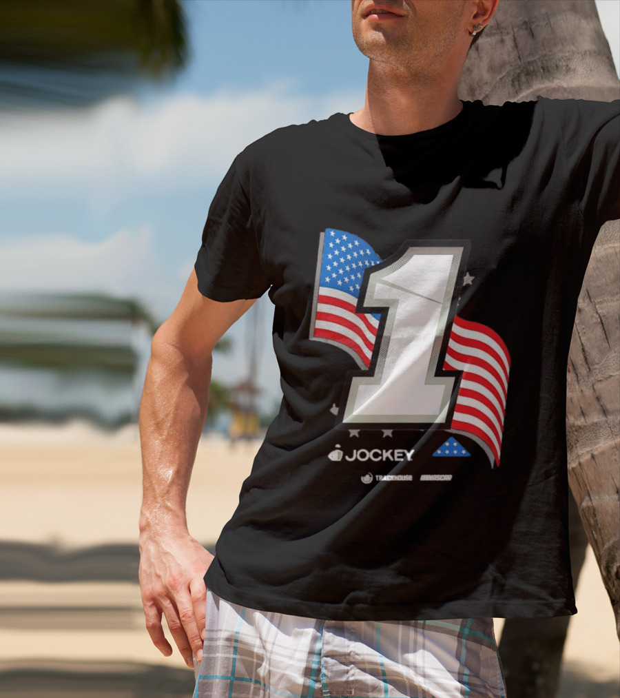 Ross Chastain 1 Jockey Folds Of Honor American Flag Trackhouse NASCAR Racing T-Shirt