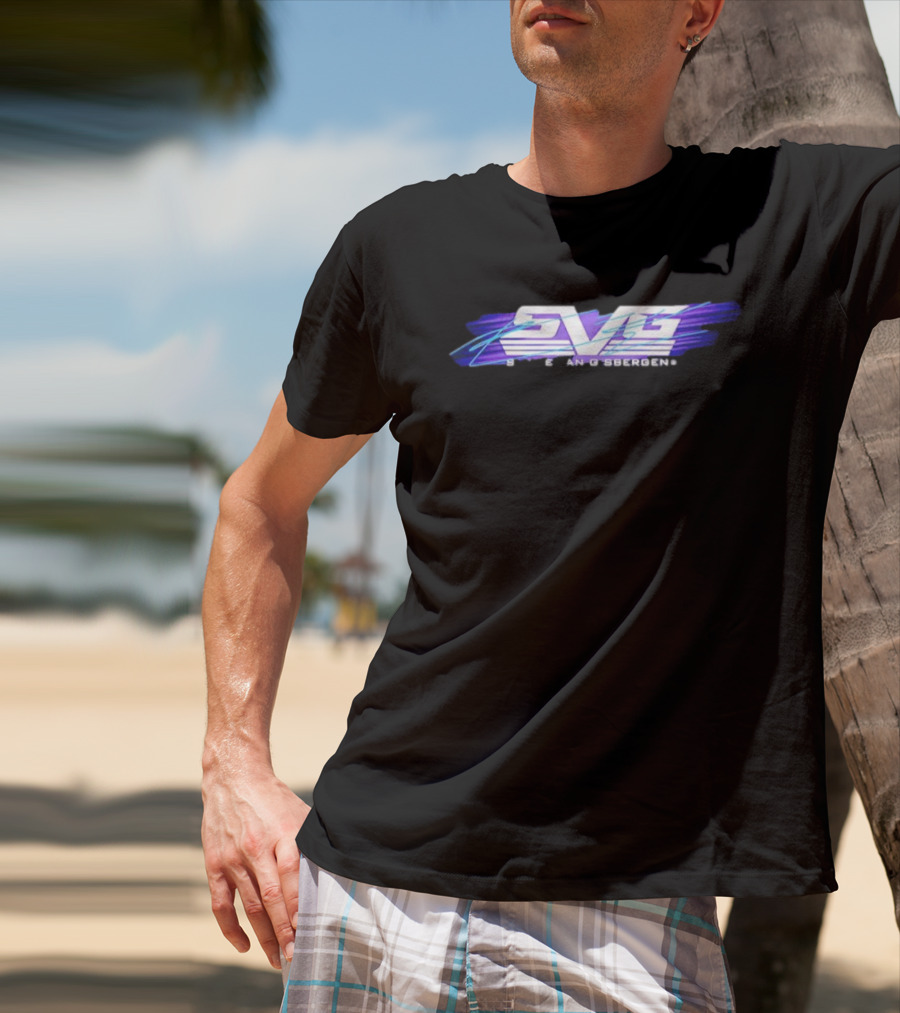 Shane Van Gisbergen SVG Stripe Racing Style Purple And Blue T-Shirt