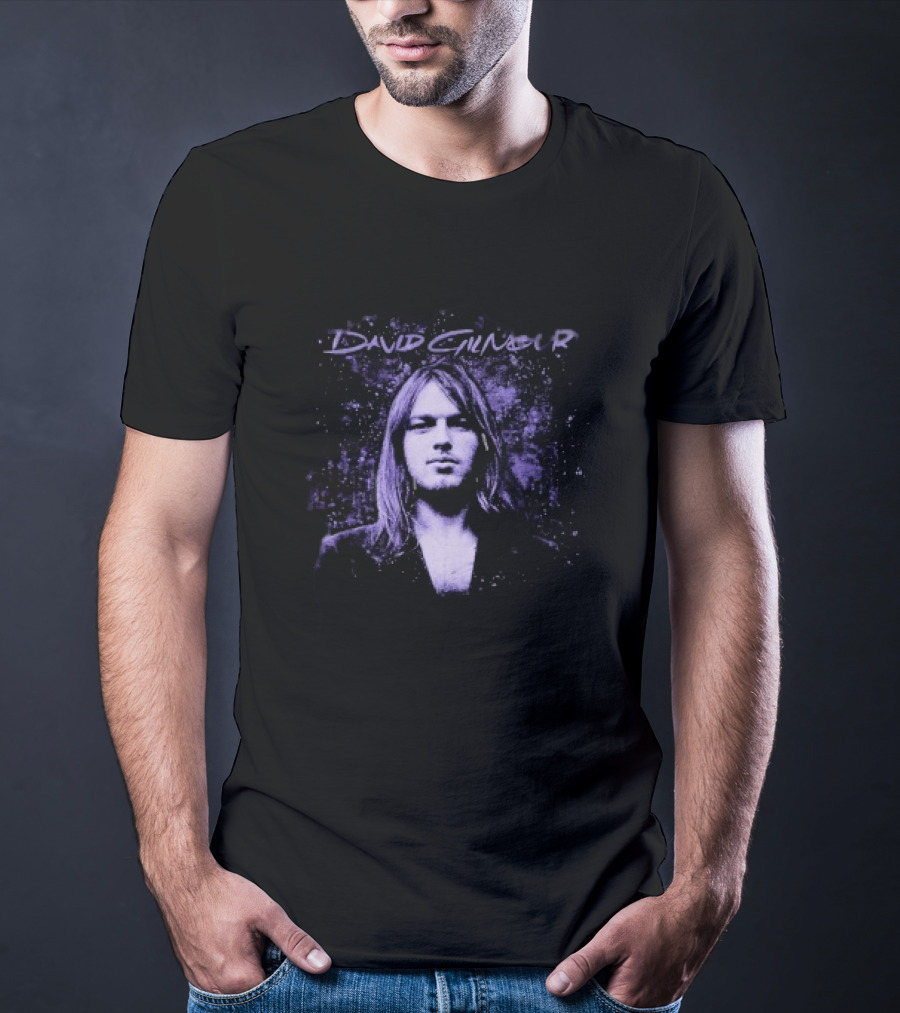 David Gilmour Young David Retro Psychedelic Music Legend Purple T-Shirt