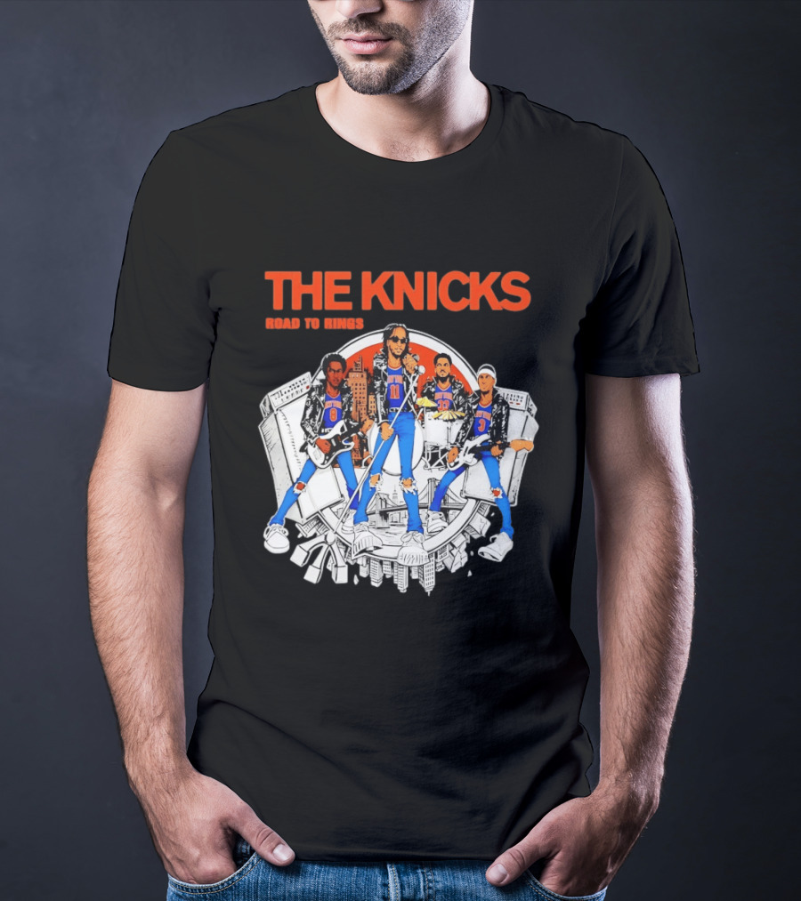 THE KNICKS Players Rock Road To Rings New York Knicks T-Shirt