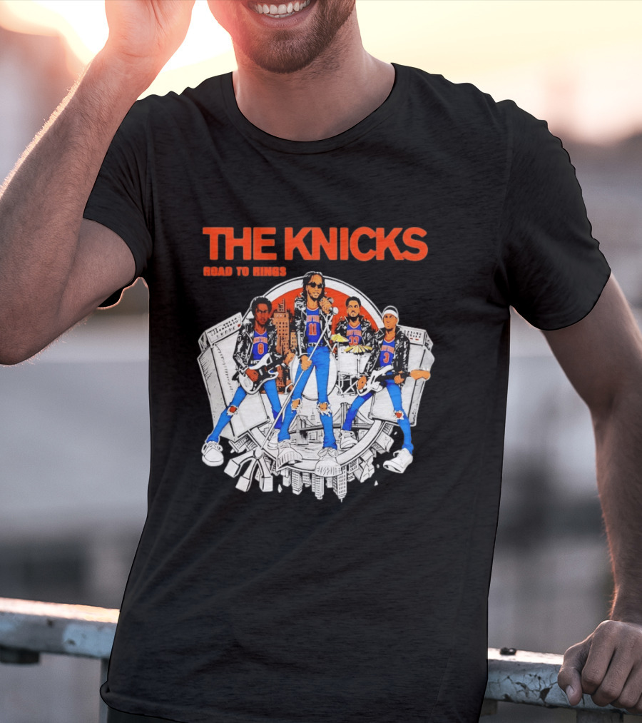 THE KNICKS Players Rock Road To Rings New York Knicks T-Shirt