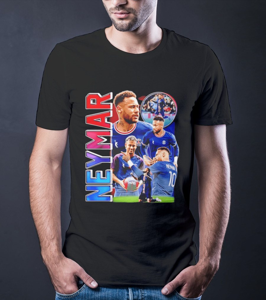 Neymar Paris Saint Germain Football Icon PSG Number 10 T-Shirt