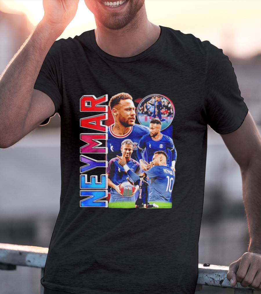 Neymar Paris Saint Germain Football Icon PSG Number 10 T-Shirt