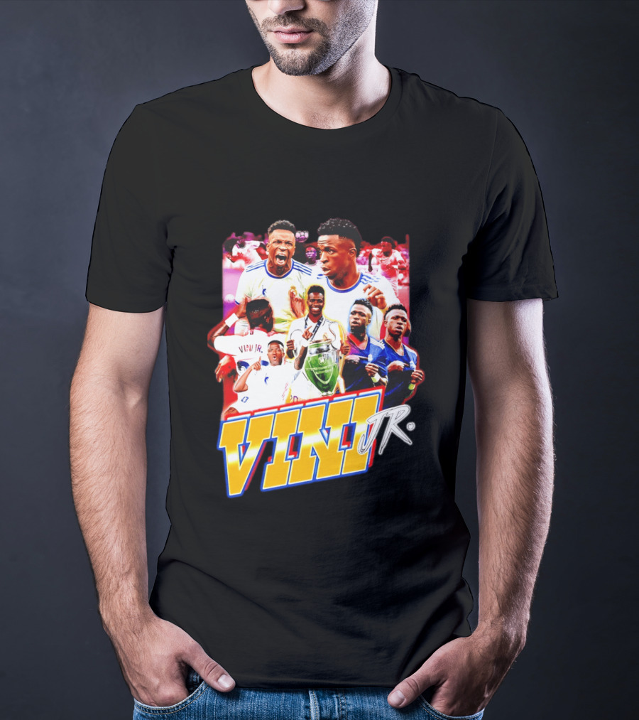 Vini Jr Vinicius Junior Real Madrid Football Collage T-Shirt