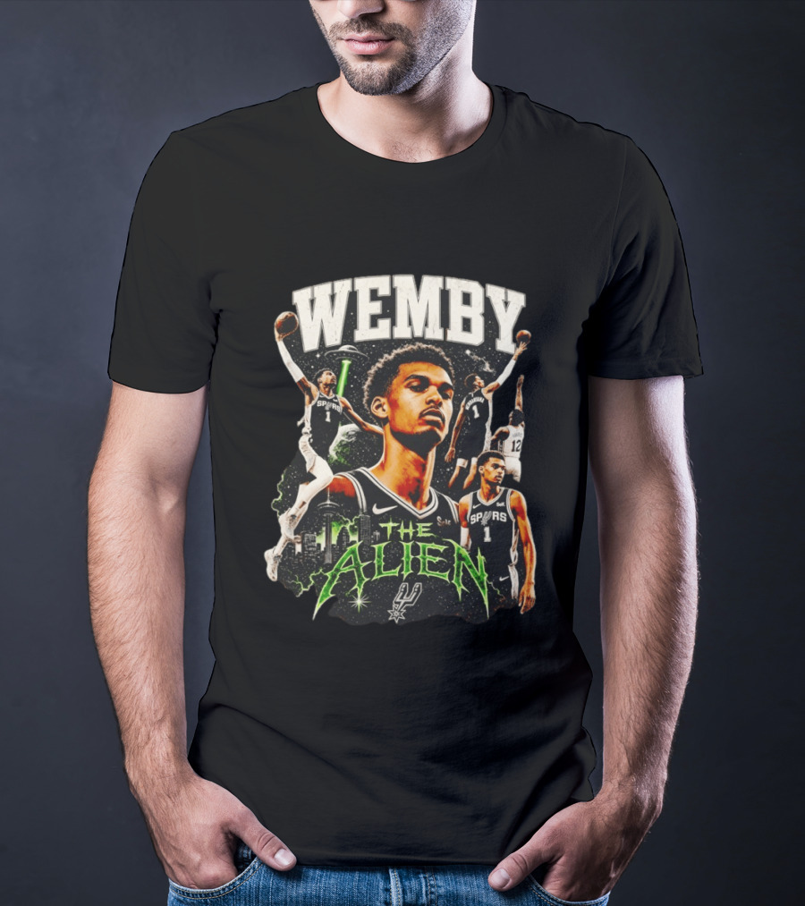 Wemby Victor Wembanyama The Alien San Antonio Spurs NBA Basketball T-Shirt