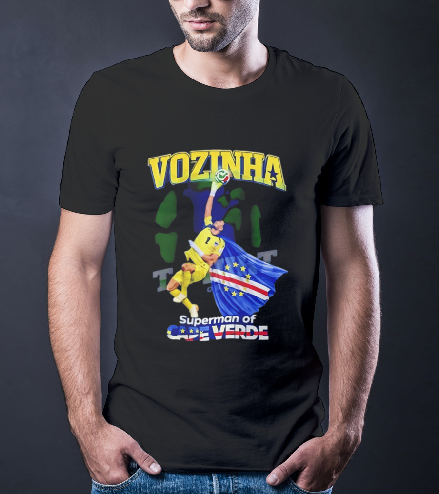 2026 Vozinha Superman Cape Verde Socer Hero T-Shirt