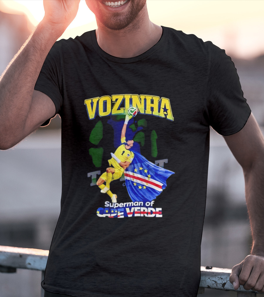 2026 Vozinha Superman Cape Verde Socer Hero T-Shirt