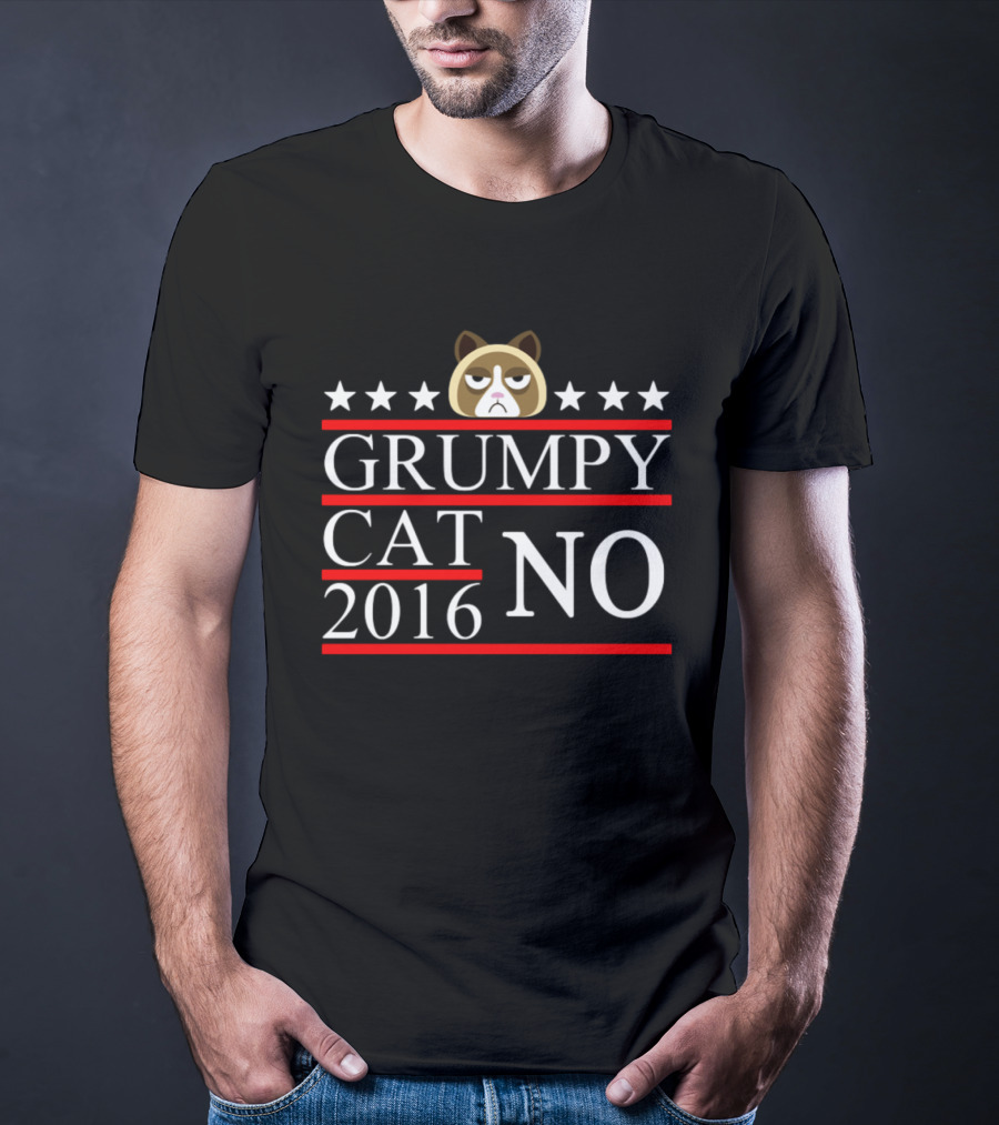 Grumpy Cat NO 2016 Five Stars T-Shirt