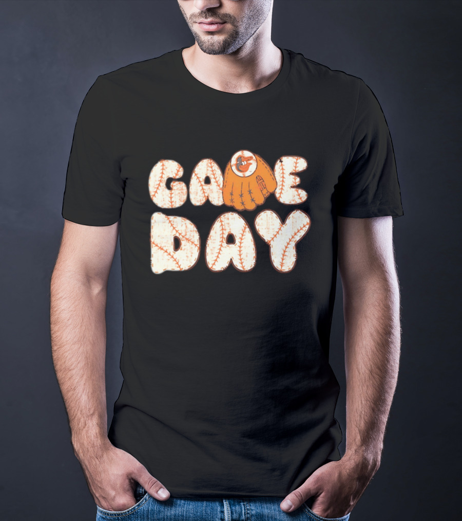 Baltimore Orioles Game Day Baseball Glove MLB T-Shirt