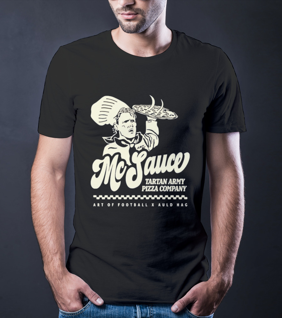McSauce Tartan Army Pizza Company Art Of Football X Auld Hag T-Shirt