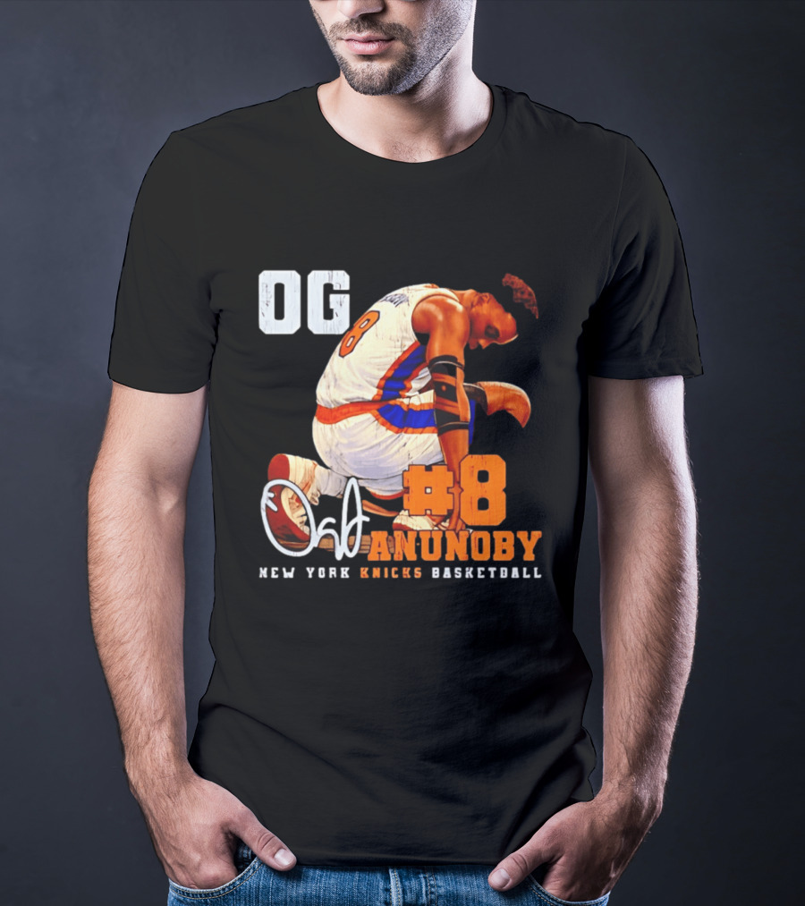 OG Anunoby Number 8 New York Knicks Basketball T-Shirt