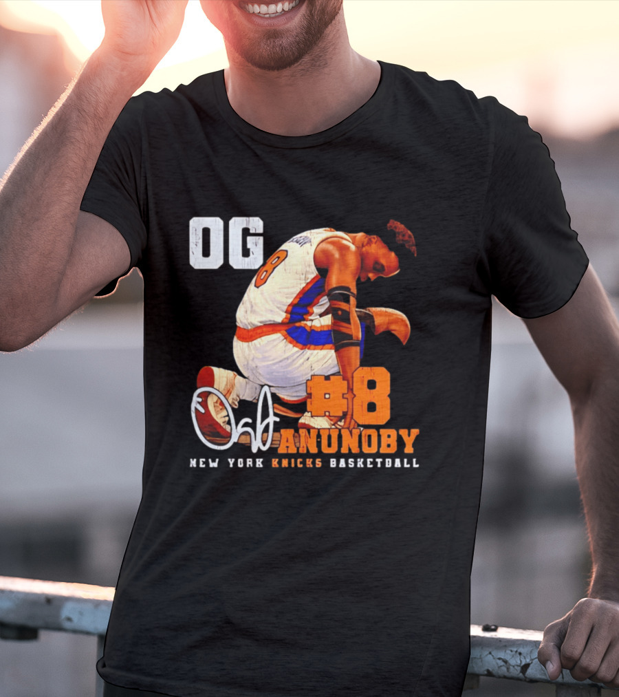 OG Anunoby Number 8 New York Knicks Basketball T-Shirt