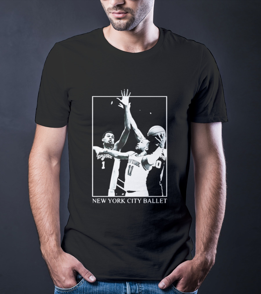 Jalen Brunson New York Spurs NBA Matchup Ballet Performance T-Shirt