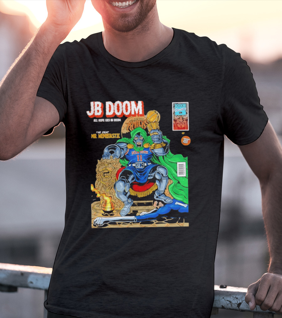 JB Doom New York Knicks 2026 NBA Champs The Death Of Mr. Wembtastic T-Shirt