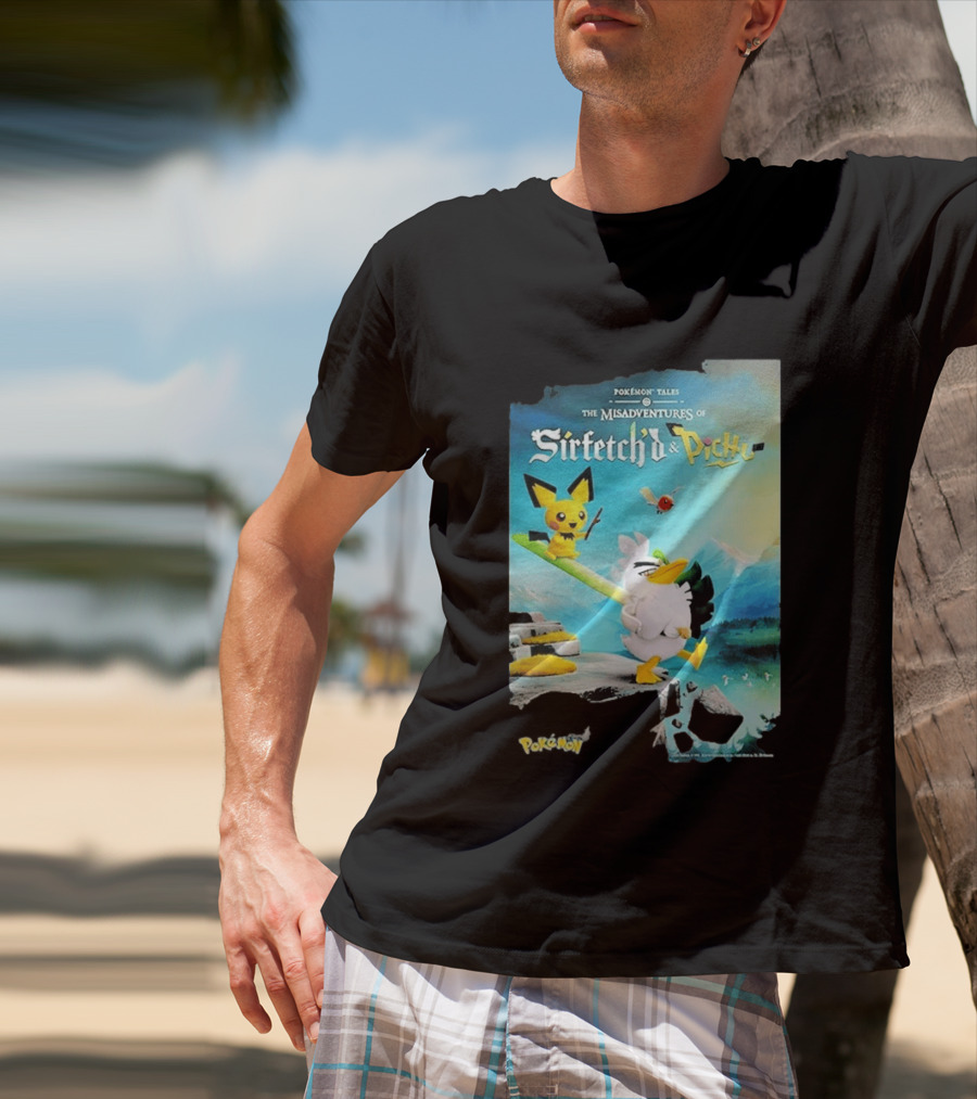Pokémon Tales The Misadventures Of Sirfetch'd And Pichu Adventure Scene T-Shirt