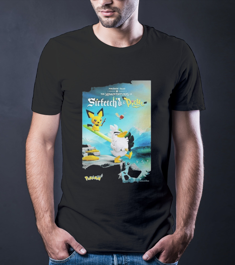 Pokémon Tales The Misadventures Of Sirfetch'd And Pichu Adventure Scene T-Shirt