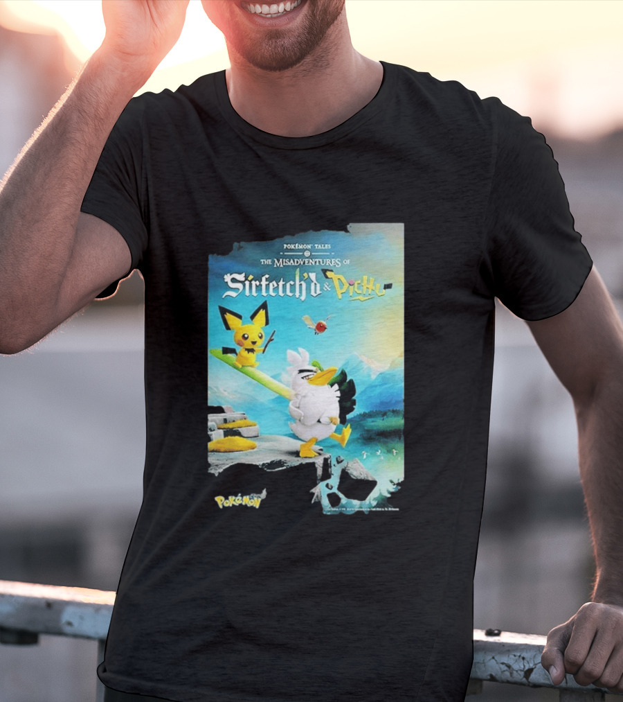Pokémon Tales The Misadventures Of Sirfetch'd And Pichu Adventure Scene T-Shirt
