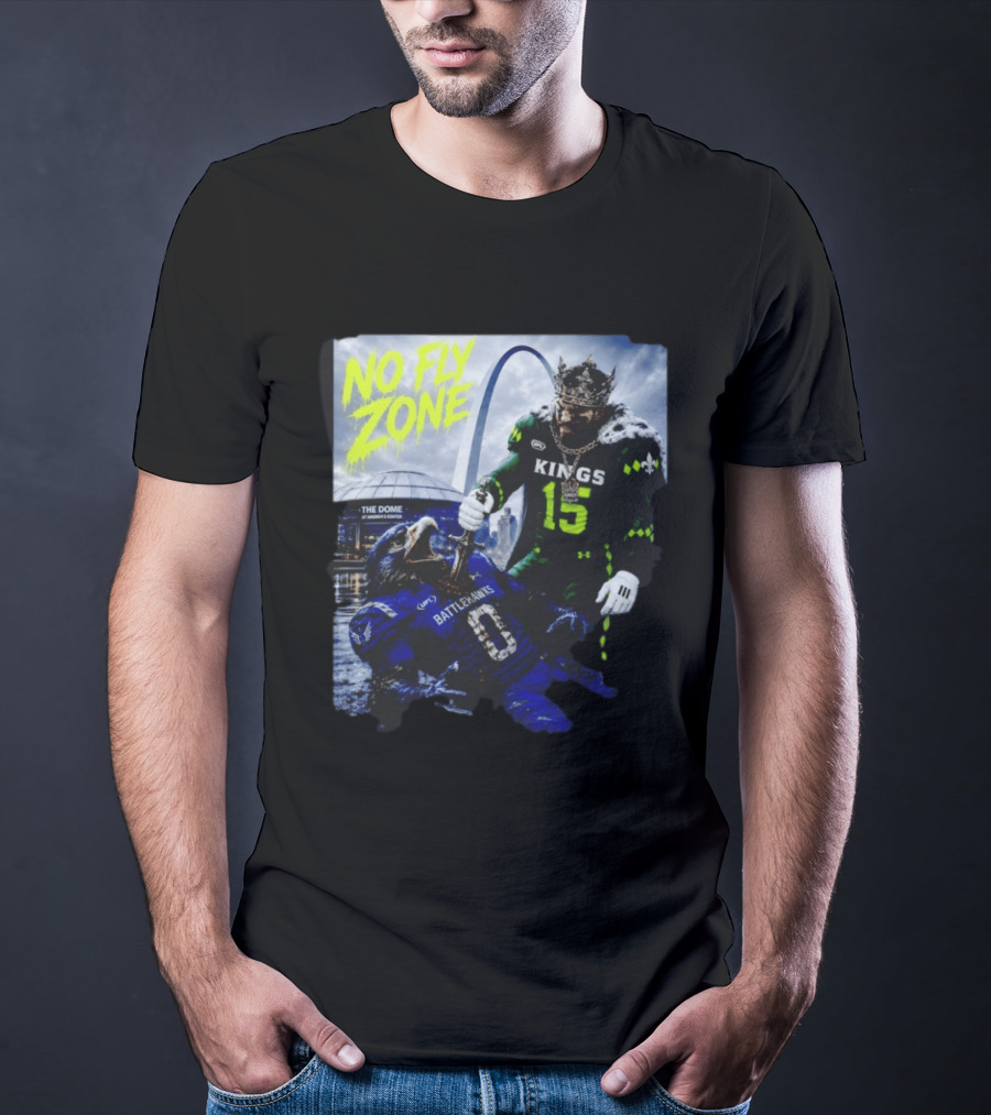 No Fly Zone Kings 15 Defeat Battlehawks The Dome At America's Center T-Shirt